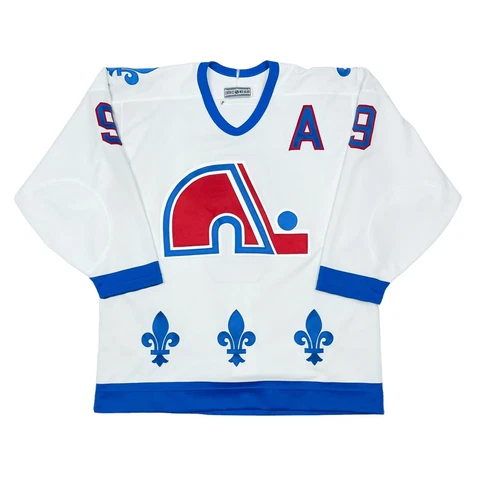 VTG RARE QUEBEC NORDIQUES #9 MIKE RICCI CCM AUTHENTIC HOCKEY JERSEY SIZE 48 Cover