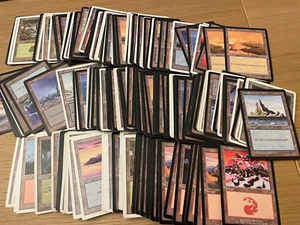200 ALTE gespielte Basic Lands Deutsch Englisch Magic Karten MtG Standardländer - Bild 1 von 1