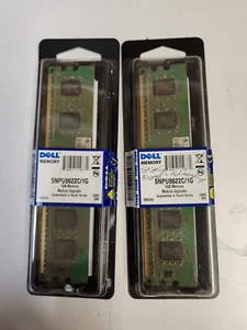 DELL 2GB KIT 2X 1GB PC2-5300U DDR2-667 240PIN DIMM MODULE UPGRADE - Picture 1 of 1