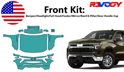 For Chevy Silverado 1500 LT 2022-2025 Front Paint Protection Film PreCut PPF - Image 1 of 4