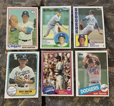 Tarjetas de béisbol de Burt Hooton. Los Angeles Dodgers Foto 1 de 3