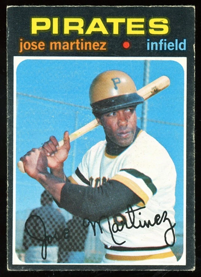 1971 O-Pee-Chee High Number#712 Jose Martinez, Pittsburgh Pirates.  VG+/VG/EX