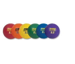Juego de 6 bolas de patio de recreo Rhino de 8,5" de diámetro colores surtidos - Imagen 1 de 11