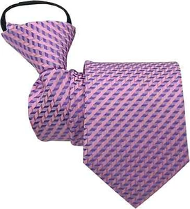Mens Zipper Tie 19'' Adjustable Pretied Ties for Men Polyester Necktie with Zip - Picture 1 of 6