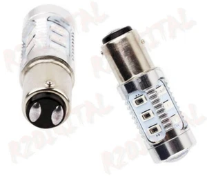 2x LAMPADE LED T25 DOPPIA ILLUMINAZIONE P21/5W BAY15D ROSSO FRENO STOP DIURNE - Bild 1 von 5