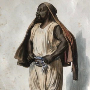 Benjamin Roubaud — Biskry, porteur à Alger — lithographie coloriée main — 1842. - Picture 1 of 7