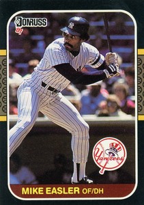 1987 Donruss Baseball Card #277 - Mike Easler - New York Yankees