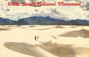 Postal casi nueva: Monumento Nacional White Sands, Nuevo México, años 50 - Imagen 1 de 2