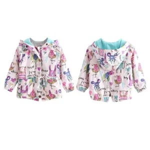 Girls hooded coat outerwear jacket for kids casual outwear clothes zip - Picture 1 of 10
