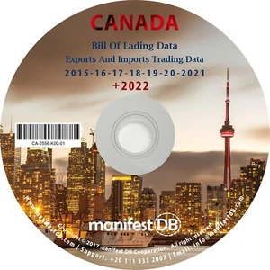 Canada Exports and Imports Trading | Bill of lading data Disk | manifestDB - Picture 1 of 1