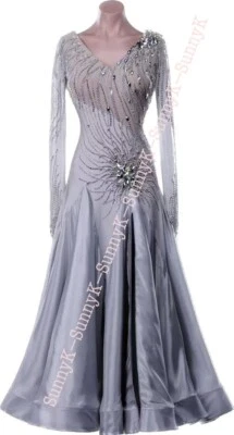 Vestido de Baile Hecho a Mano/Vestido Estándar de Competición de Salón Suave Vals Tango Foto 1 de 2