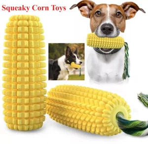 Dog Chew Toys for Aggressive Chewer Teeth Cleaning Durable Squeaky Corn Toys - Picture 1 of 12