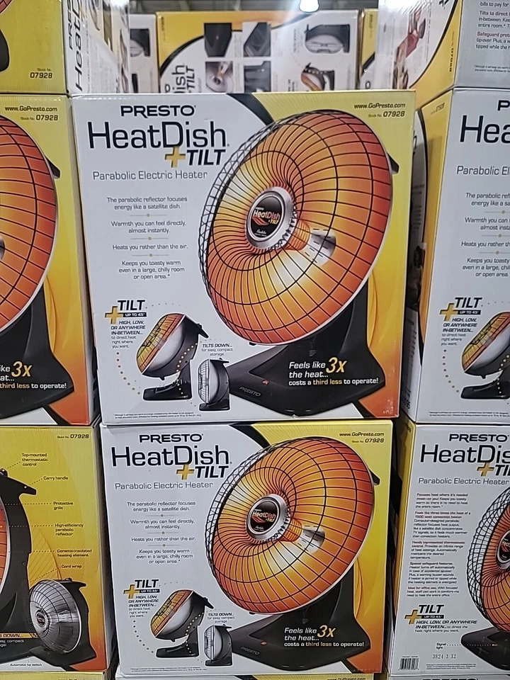 Calentador eléctrico parabólico Presto HeatDish Plus inclinable de alta eficiencia Foto 1 de 1