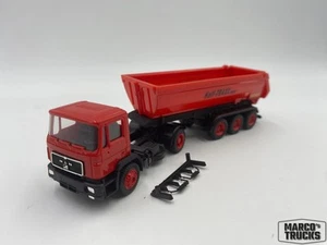 Herpa MAN F90 Tipper tractor black/red 2a/3a „Half-Traxx“ 1:87 /HU19201 - Picture 1 of 1