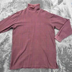 Vintage Polo Ralph Lauren Sweater Mens Large Purple Made USA Mock Neck 80s - Picture 1 of 9