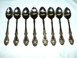 Lot of 7 Springtime Japan Stainless Flatware Oval Soup Spoons 7.5" Glossy Finish - Picture 1 of 2