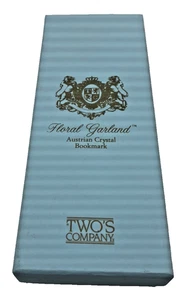 Guirnalda Floral Marcador Cristal Austriaco - Two's Company - Nuevo en Caja - Púrpura - Imagen 1 de 5