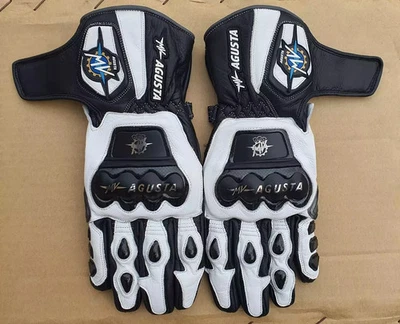 MV Agusta Motorbike Leather Gloves Racing Motorcycle Protective Riding Gear CE - Image 1 of 2