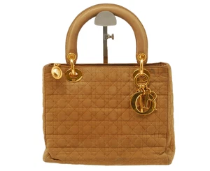 Christian Dior Cannage Lady Dior borsa tote a mano nylon vintage autentica - Foto 1 di 14