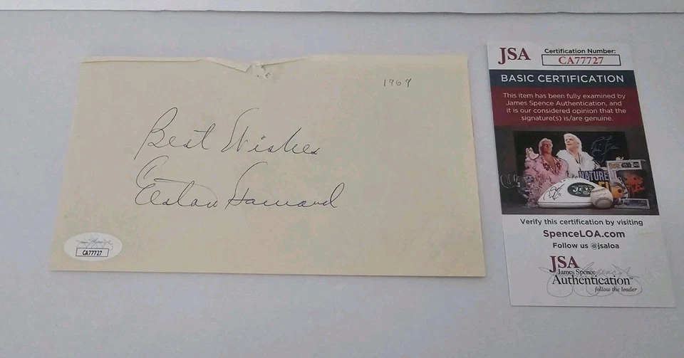 Elston Howard New York Yankees Large Paper Cut Signed Signature - JSA - Image 1 of 3