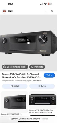 Denon AVR-X4400H 9.2 Channel 4K Ultra HD AV Receiver with Bluetooth WiFi & HEOS - Image 1 of 4