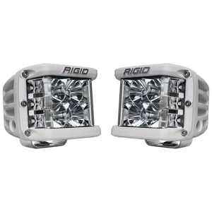 Rigid 862113 D-SS PRO Flood White Square LED Lights Pair Kit Set White Aluminum - Picture 1 of 9