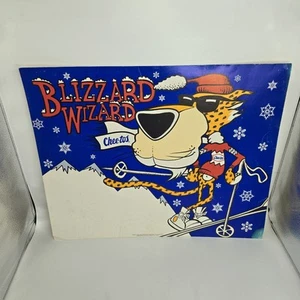 VTG Cardboard Store Display Sign Cheetos Chester Cheetah 1989 Blizzard Wizard - Picture 1 of 14