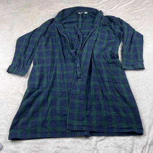 LL BEAN Bademantel Herren XL Flanell Scotch Blackwatch kariert Gürtel grün Erwachsene - Bild 1 von 7