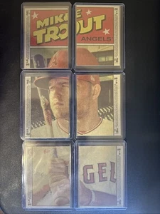 Juego de 6 tarjetas de béisbol Mike Trout rompecabezas en acción 2021 Topps Heritage - Imagen 1 de 13