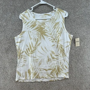 NWT Coldwater Creek Women's Blouse Size XL Sleeveless Pullover Floral - Picture 1 of 11