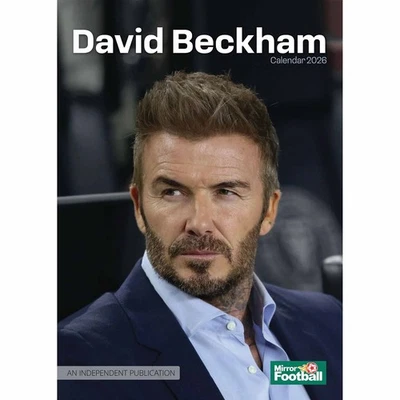 PILLAR BOX RED David Beckham A3 Calendar 2026 - Football - Month To View