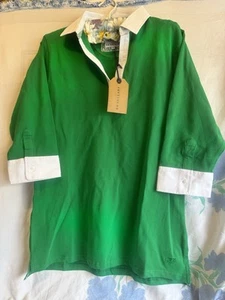 Brand New R.B Sellars Womens Beverly Rugby Polo - Mid Sleeve - Sz 14 - Liberty - Picture 1 of 8