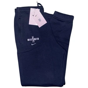 England Navy Blue Fleece Pants Nike Kid's Football Joggers Size Large Junior - Picture 1 of 3