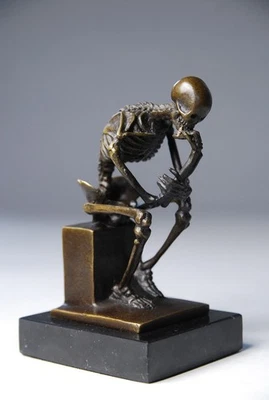 Le penseur- d'après Rodin- très joli bronze signé Milo - Photo 1/4