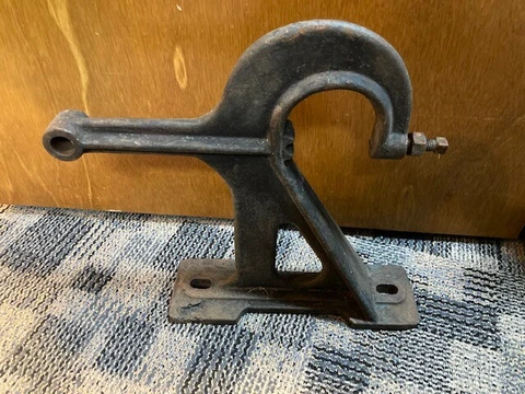 Antique Large Cast Iron Bracket Machine Age industrial light repurpose hook etc Cover