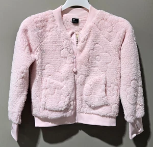 All in Motion Girls' Large 10/12 Fleece Floral Quilted Full Zip Soft Pink Jacket - Picture 1 of 7