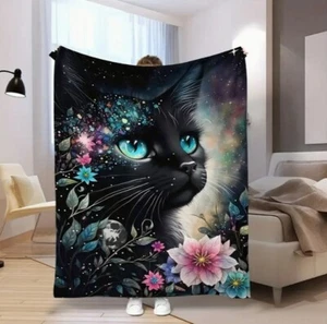 BLACK CAT Fleecedecke, Überwurf, super weich. - Bild 1 von 7