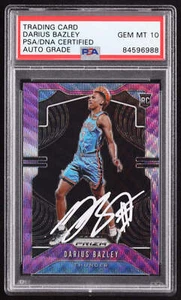Darius Bazley Signed 2019-20 Panini Prizm Prizms Purple Wave #289 RC (PSA | Auto - Picture 1 of 2
