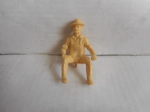 Vintage 1950's Marx Farm Tractor Farmer Driver Figure 3.5" Yellow HP VG - Picture 1 of 7