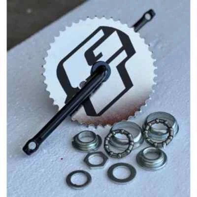 FULLSET BICYCLE CRANK GT 52T / BMX | BB Bearing | S-Arm (CROME) - Image 1 of 4