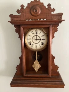 Antique Waterbury Wall Pendulum Clock . - Picture 1 of 7