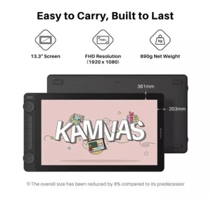 Huion Kamvas 13 Gen 3 Drawing Tablet 13.3" - Picture 1 of 6