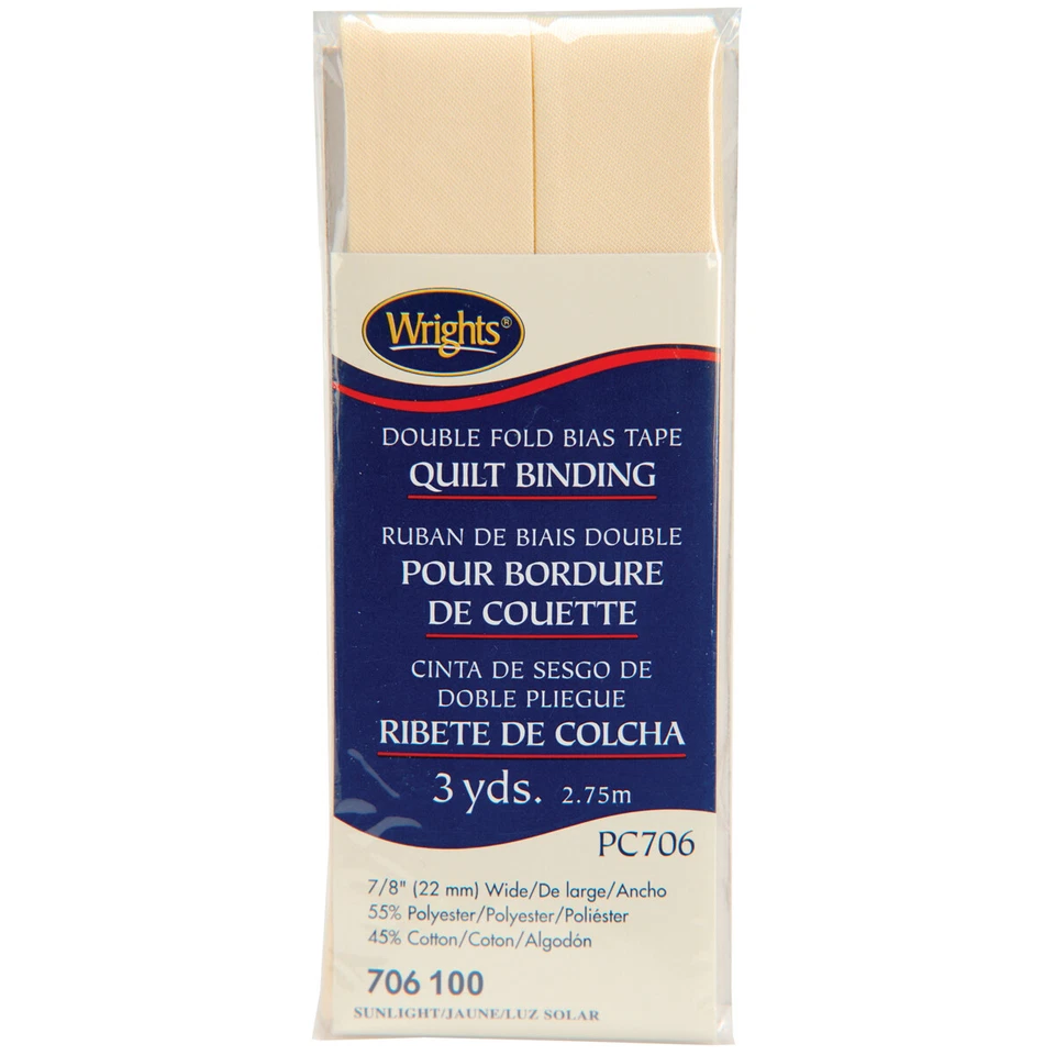 Double Fold Quilt Binding 7/8""X3yd-Sunlight, Set Of 3 - Image 1 of 1