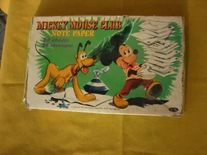 1955 MICKEY MOUSE CLUB NOTE PAPER AND ENVELOPES IN ORIGINAL BOX - Picture 1 of 5