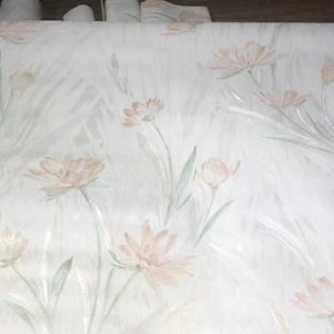 2+ Rolls Brewster Wallcovering Prepasted Vinyl Wallpaper Textured Floral Italy - Picture 1 of 13