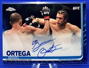 Brian Ortega 2019 Topps Chrome UFC Autograph /75 Blue Refractor On-Card Auto - Picture 1 of 2