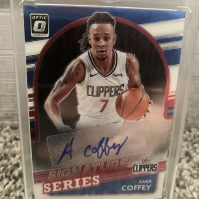 21-22 Donruss Optic Amir Coffey Signature Series Auto SS-ACF LA Clippers - Image 1 of 4