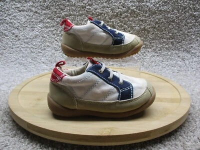 Zapatos de bebé Gap bebés niños talla 7 lona rojo azul beige informales bebé hueco usados en excelente estado Foto 1 de 4