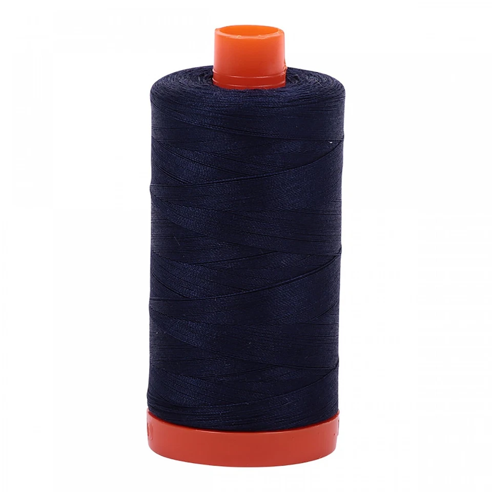 Aurifil Mako Cotton Thread Solid 50wt 1422yds Very Dark Navy - Image 1 of 1