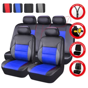 Luxury Car Seat Covers Front Rear Full Set Cushion Protector 5-Seat Covers - Bild 1 von 17
